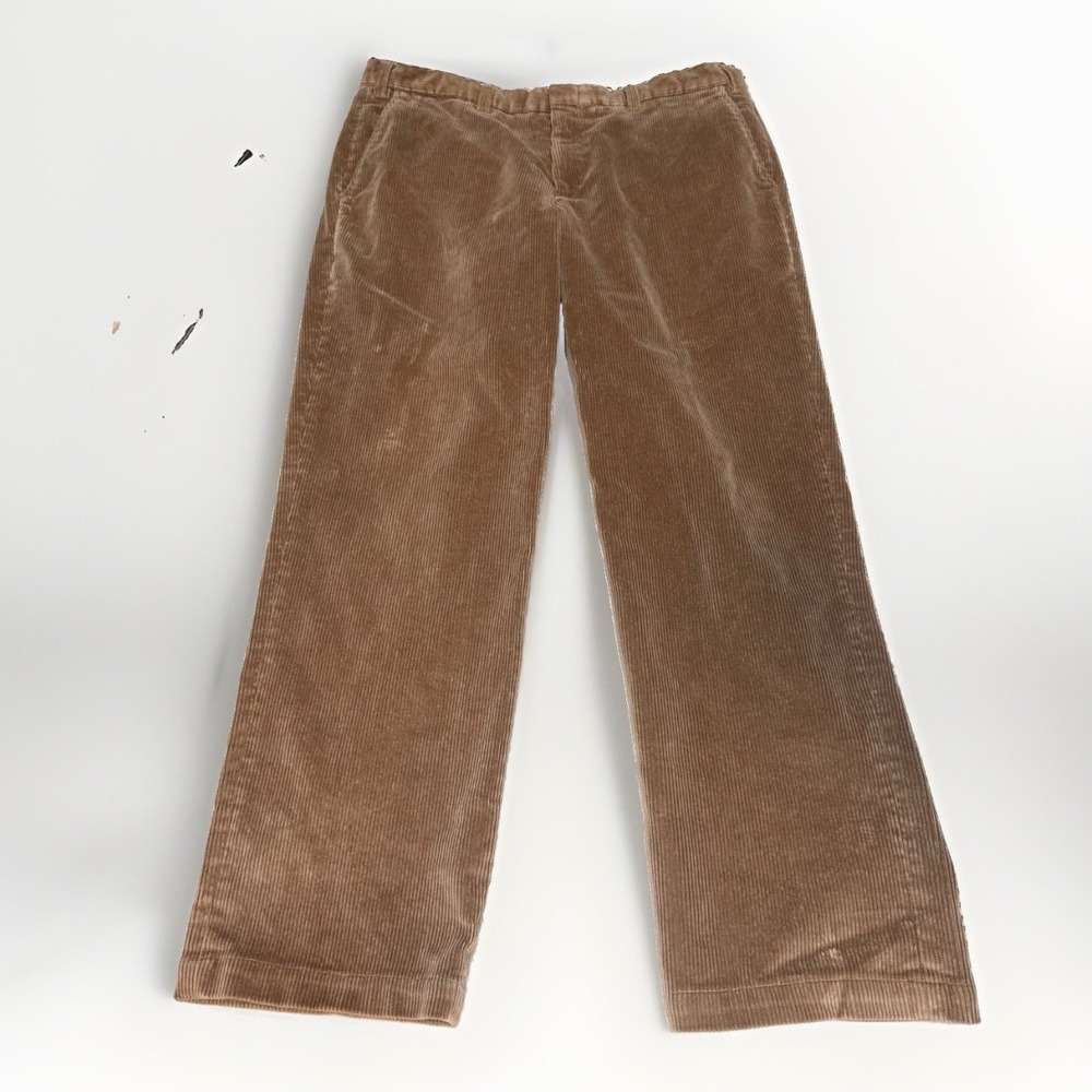 Orvis Corduroy Pants 36 Straight Brisbane Moss Brown Cotton Trousers 12BP
